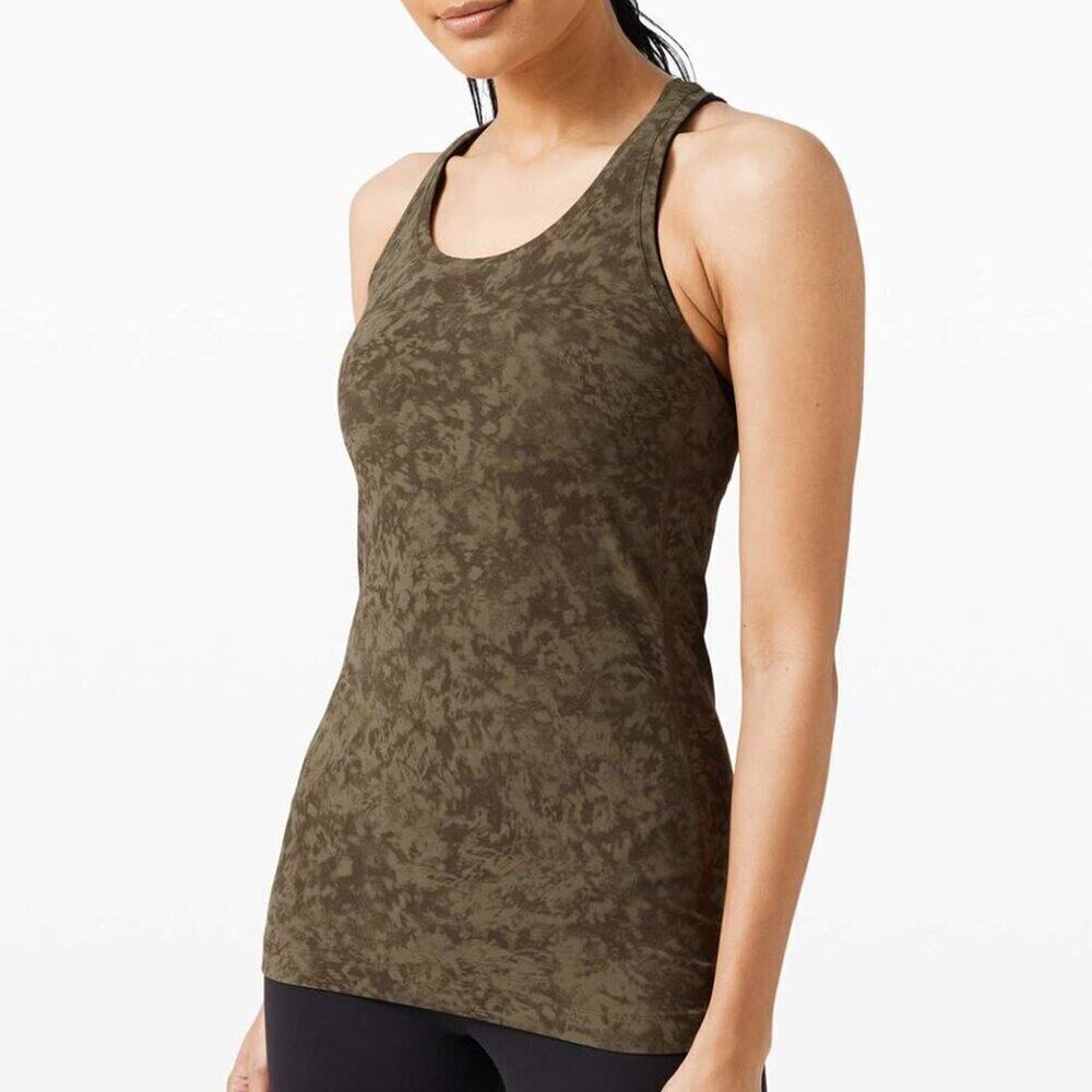 Lululemon Cool Racerback II *Nulu Medium Olive Dark Olive